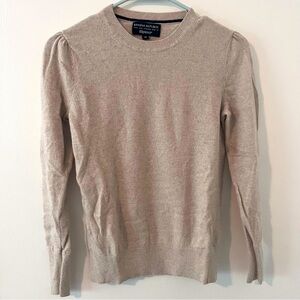 Banana Republic Crewneck Oatmeal Sweater Extra Fine Merino Wool Rayon XS
